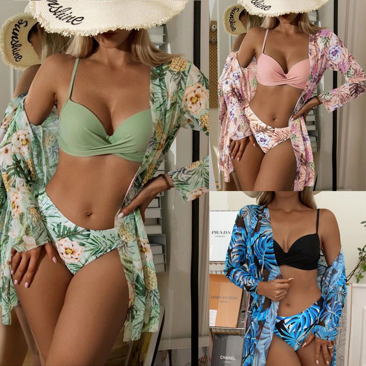 Damen Strandkimono mit buntem Hawaii-Muster Drune