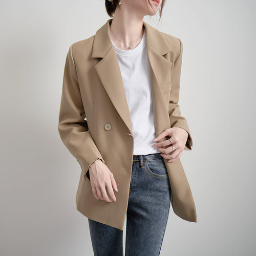 Damen eleganter oversized Blazer mit doppelter Knopfleiste Drune
