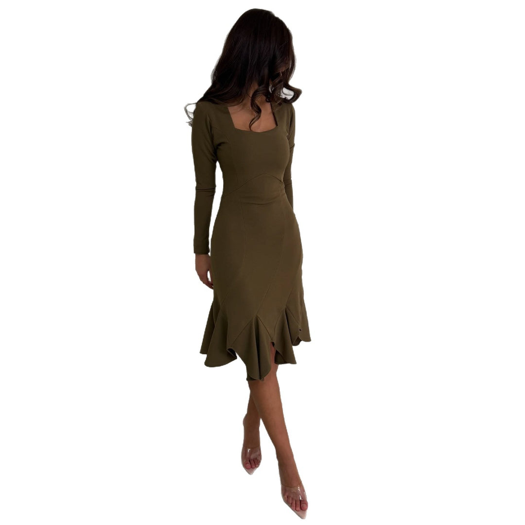Damen Kleid mit raffiniertem Schnitt Drune