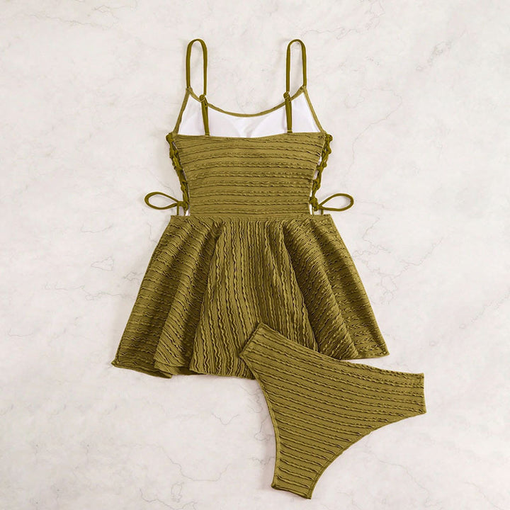Damen Tankini mit fließendem Rock und verstellbaren Trägern Drune