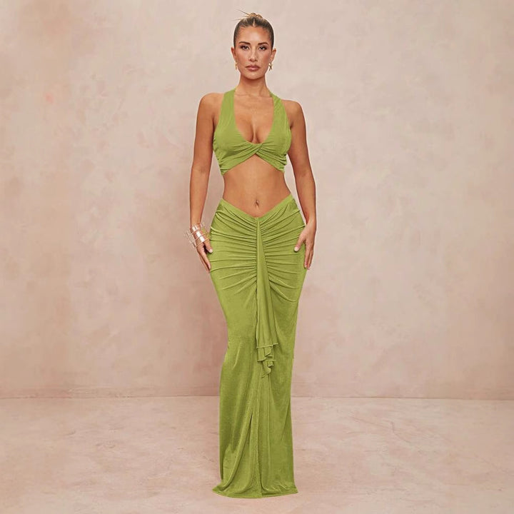 Damen elegantes Bodysuit mit Kreuz-Trageoption und seitlichem Schnitt Drune