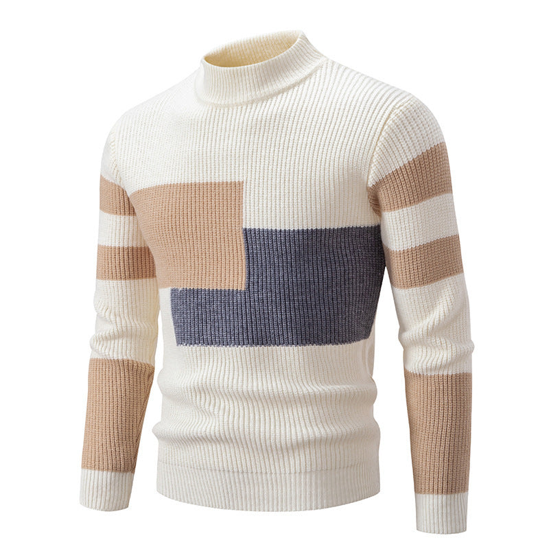 Herren modischer Pullover mit strukturiertem Blockdesign Drune