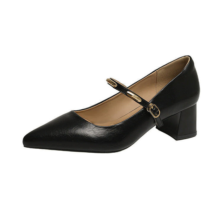 Damen Pumps mit elegantem Riemchen und komfortablem Blockabsatz Drune