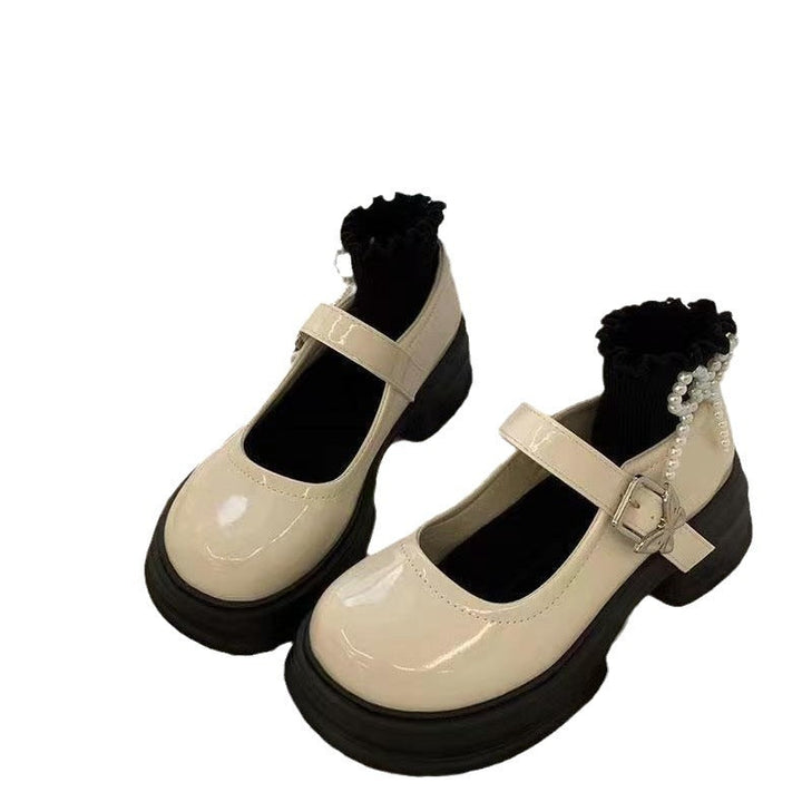Damen Elegante Mary Jane Pumps mit modischem Blockabsatz und dekorativem Schnallenverschluss Drune