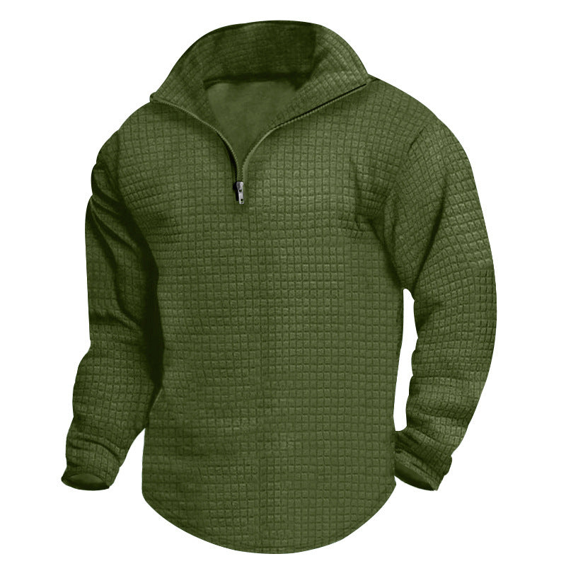 Herren modischer Fleecepullover mit praktischem Reißverschluss und strukturiertem Design Drune