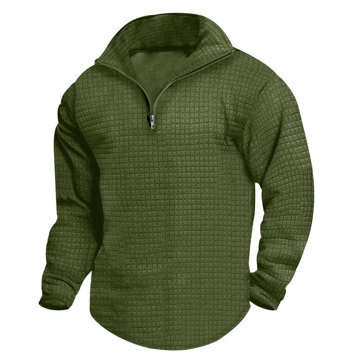 Herren modischer Fleecepullover mit praktischem Reißverschluss und strukturiertem Design Drune