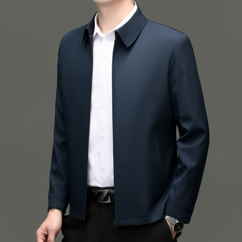 Herren elegante Übergangsjacke mit modernem Kragen und sorgfältig verarbeitetem Innenfutter Drune