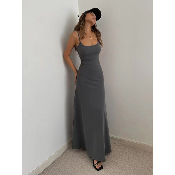 Damen Maxikleid mit elegantem Schnitt und verstellbaren Trägern Drune