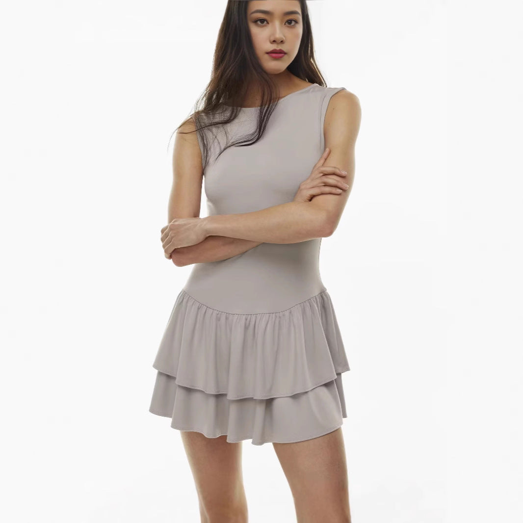 Damen lässiges Volantkleid mit elegantem Schnitt Drune