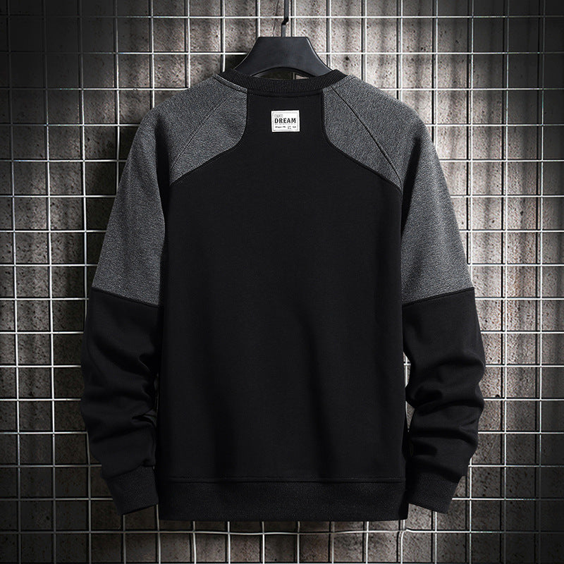 Herren modischer Sweatshirt mit Kontrastärmel Drune