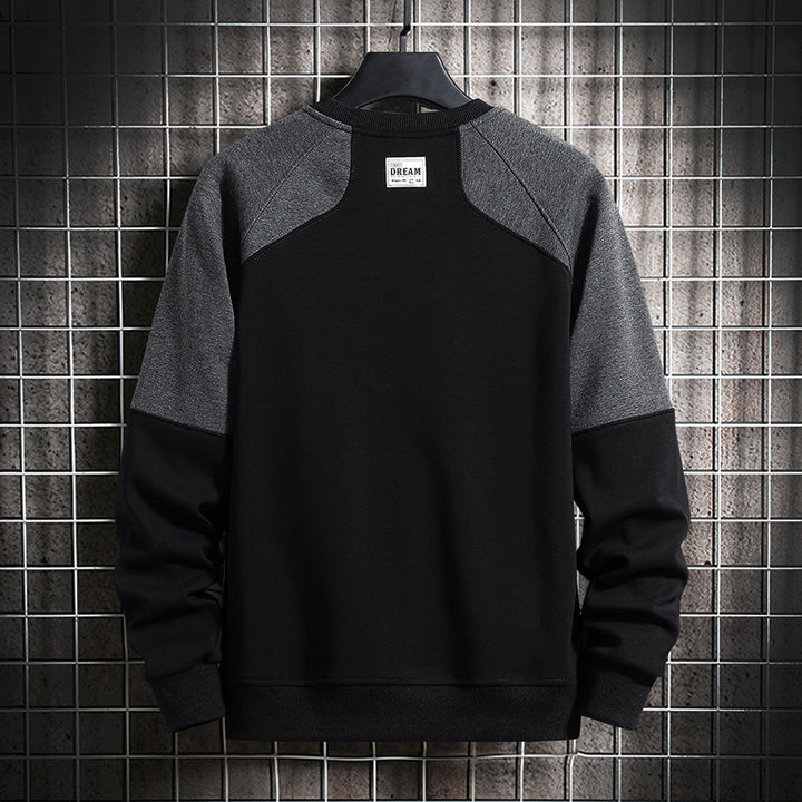 Herren modischer Sweatshirt mit Kontrastärmel Drune