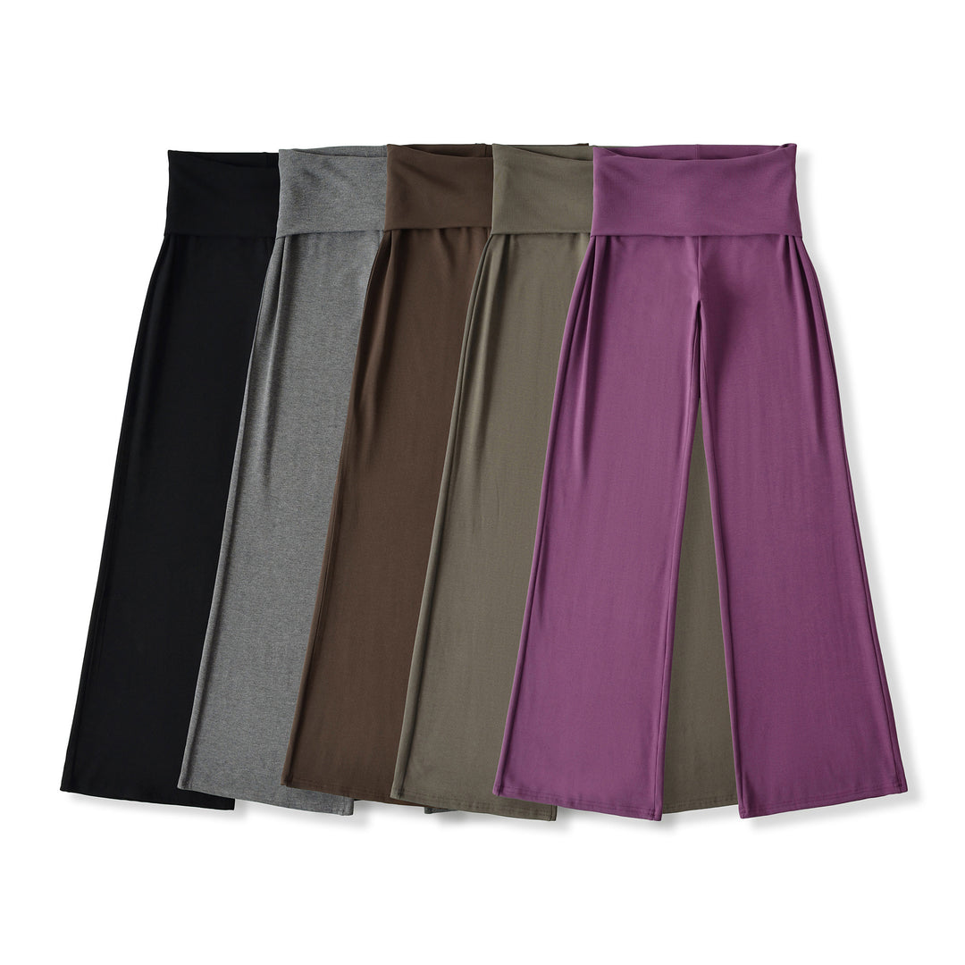 Damen weite Yoga-Hosen mit hohem Bund Drune