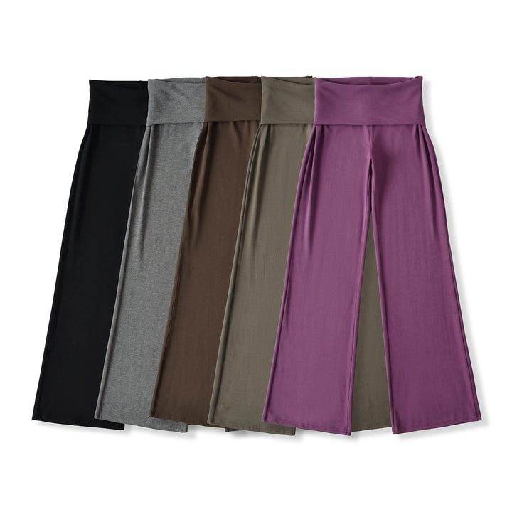 Damen weite Yoga-Hosen mit hohem Bund Drune