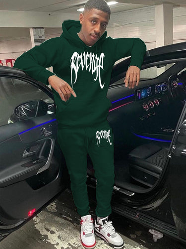 Damen Hoodie- und Jogginghose-Set mit modernem Schriftzug und bequemer Passform Drune