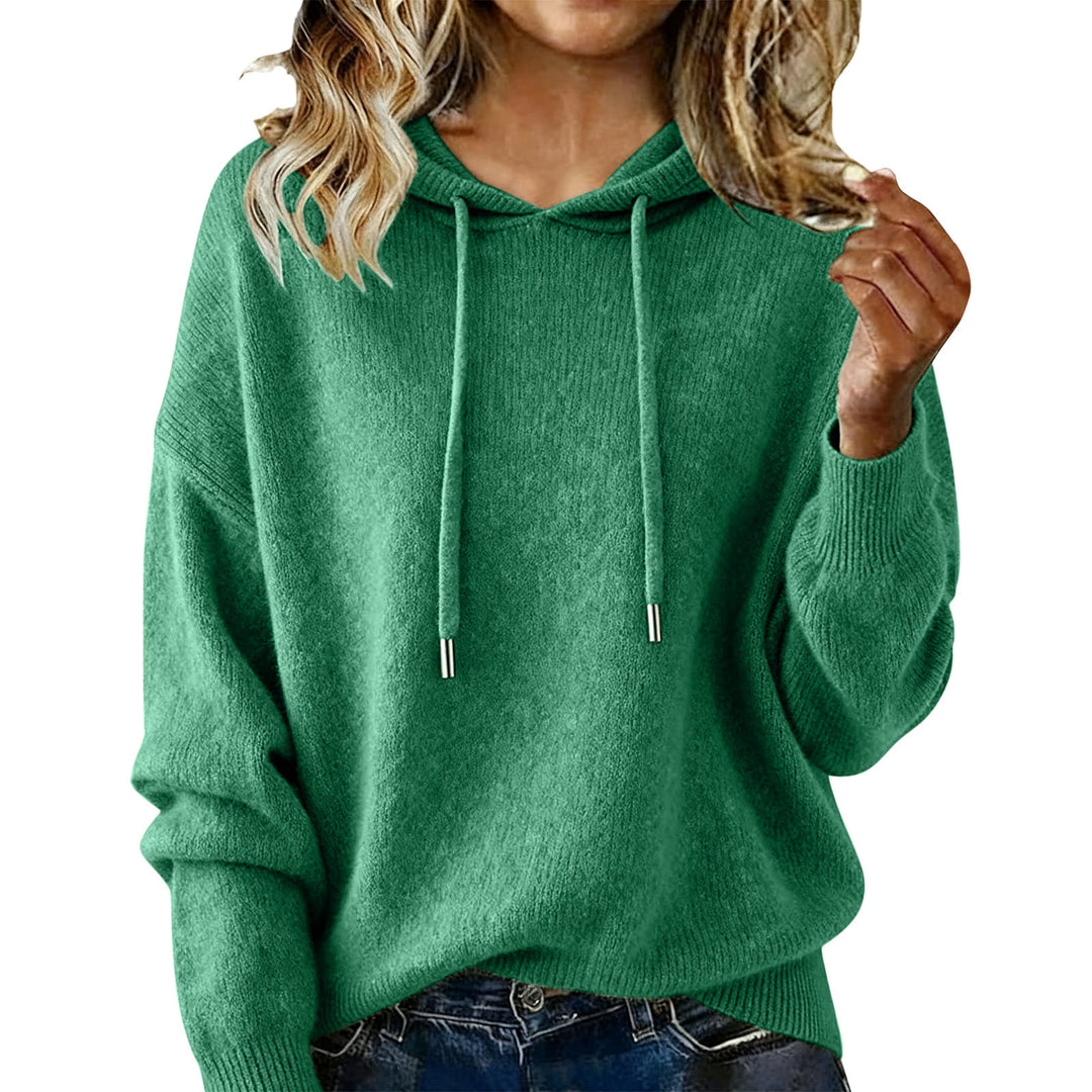 Damen Oversized Kapuzensweatshirt mit texturiertem Design und Kordelzug Drune