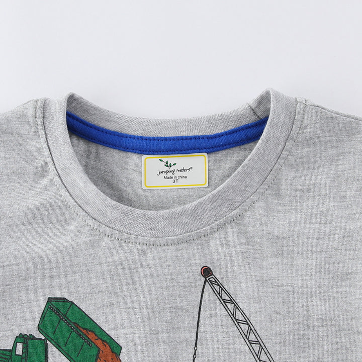 Jungen Langarmshirt mit buntem Baustellenfahrzeug-Design Drune