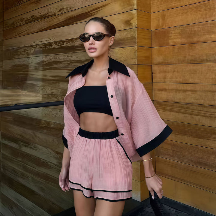 Damen Modische Strandjacke mit weit geschnittenen Ärmeln und eleganten Details Drune