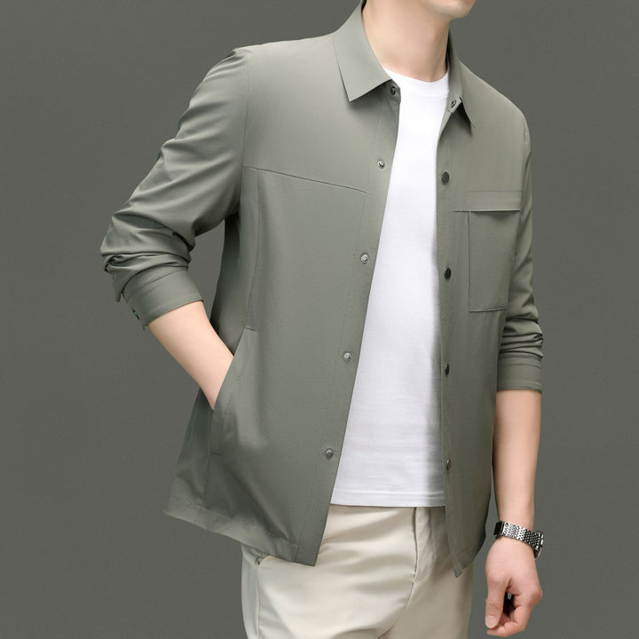 Herren leichte Übergangsjacke mit praktischem Stehkragen und modernen Taschen Drune