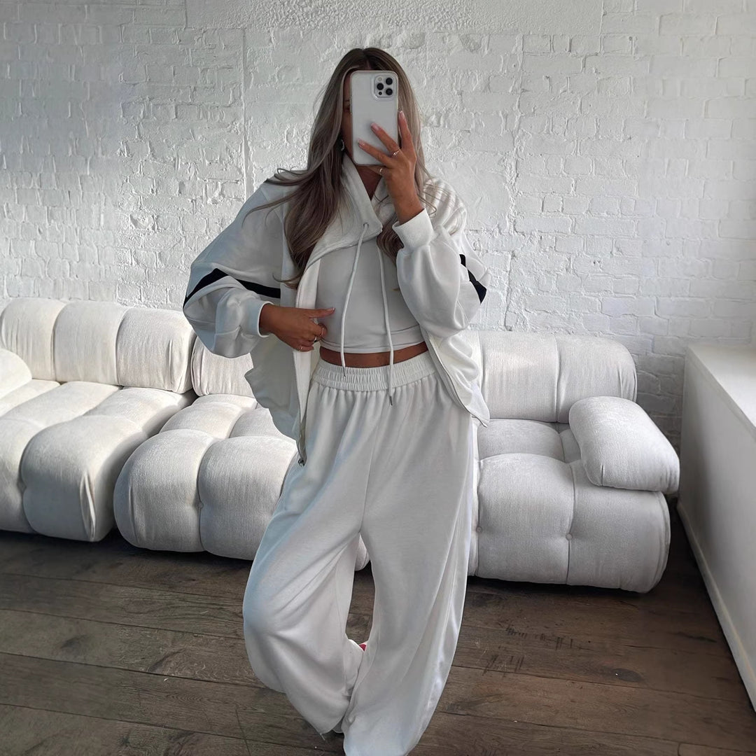 Damen Sportliche Loungewear mit weitem Schnitt und Kapuze Drune
