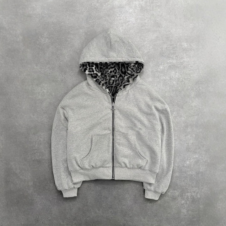 Damen Kapuzenpullover mit weichem Innenfutter und hochwertigem Reißverschluss Drune
