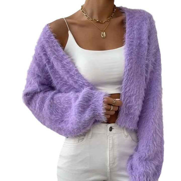 Damen kuschelige Strickjacke Drune
