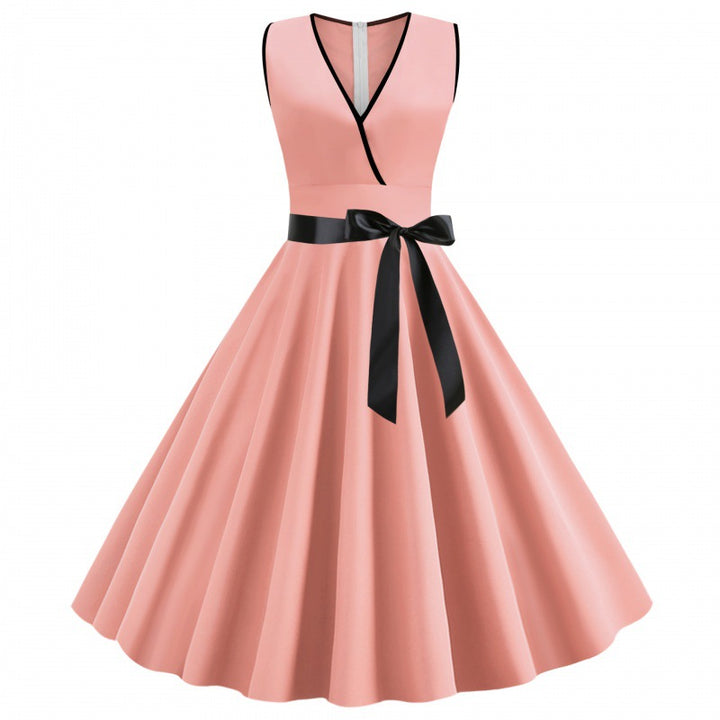 Damen Wickelkleid mit voluminösem Rock und eleganter Taillierung Drune