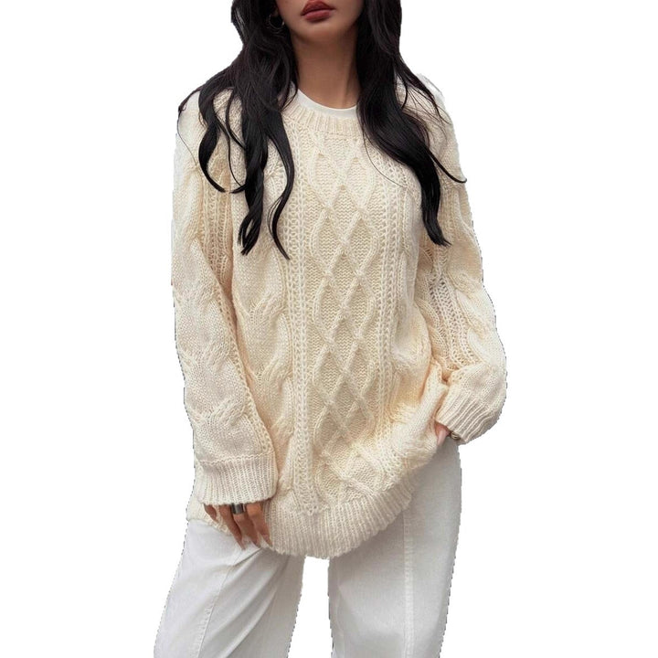 Damen Grobstrickpullover Drune