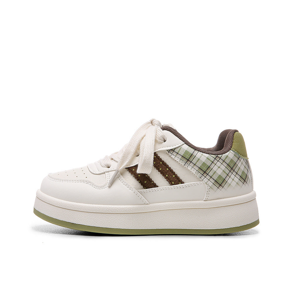 Damen Sneakers mit Karo-Muster und gepolsterter Sohle Drune