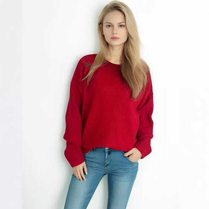 Damen lässiger Strickpullover mit weitem Schnitt und maximalem Komfort Drune