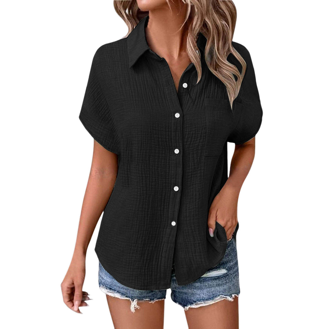 Damen lässige Knopfleistenbluse Drune