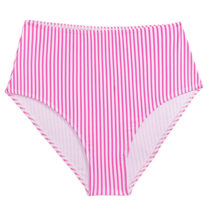 Damen Hochgeschnittener Bikini mit trendigen Streifen Drune