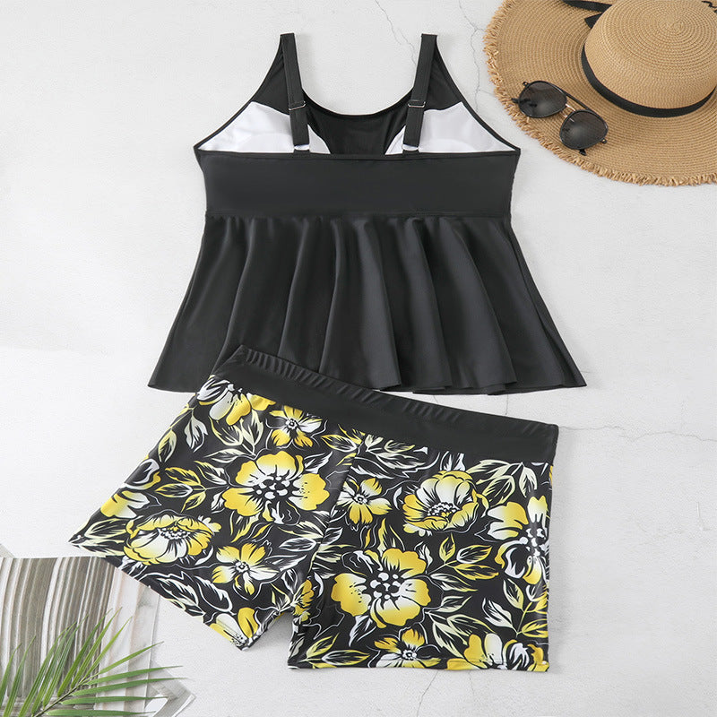 Damen Modisches Tankini-Set mit floralem Unterteil Drune