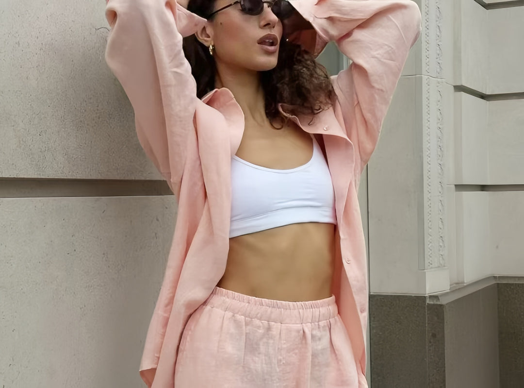 Damen Oversized Hemdblusenkleid mit langen Ärmeln und asymmetrischem Schnitt Drune