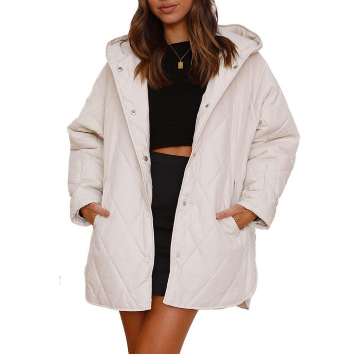 Damen warme Steppjacke mit Kapuze Drune