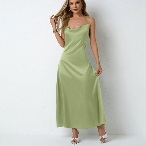Damen Elegantes Maxikleid mit schicker Neckholder-Optik Drune