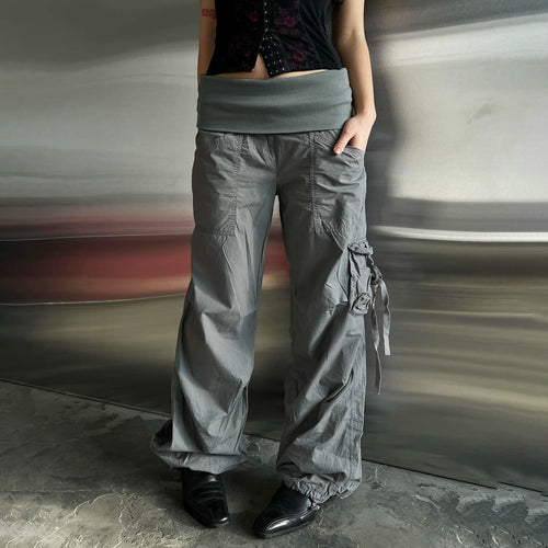 Damen Modische Cargo-Hose mit elastischem Bund und praktischen Taschen Drune