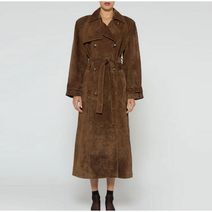 Damen Trenchcoat aus weichem Wildleder Drune