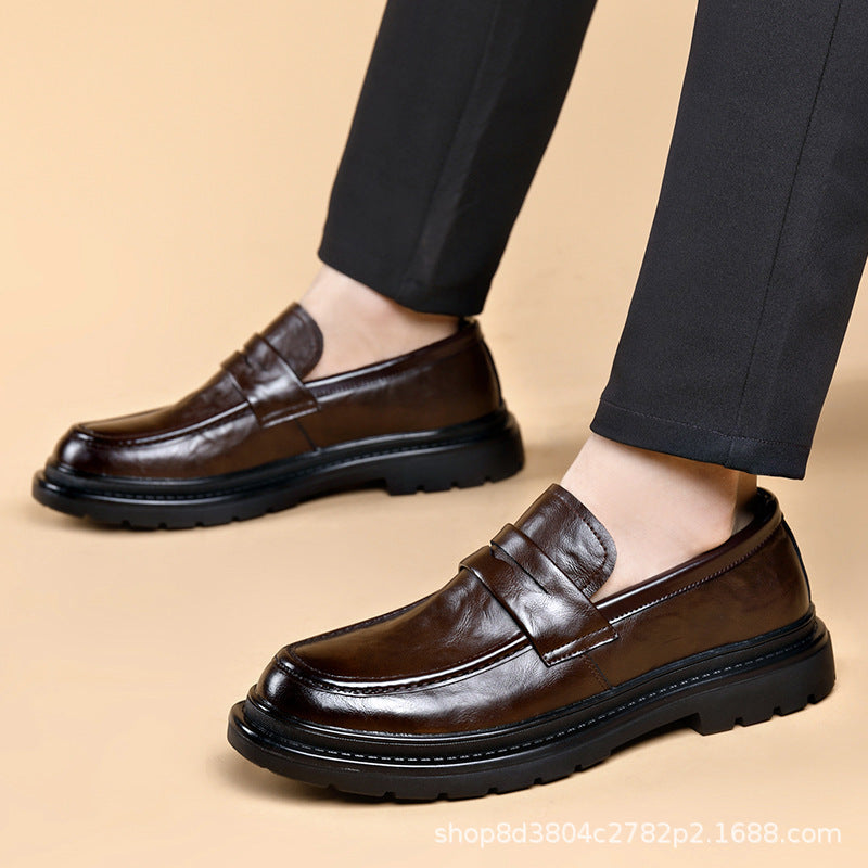 Herren Elegante Leder Mokassins mit rutschfester Sohle und komfortablem Innenfutter Drune