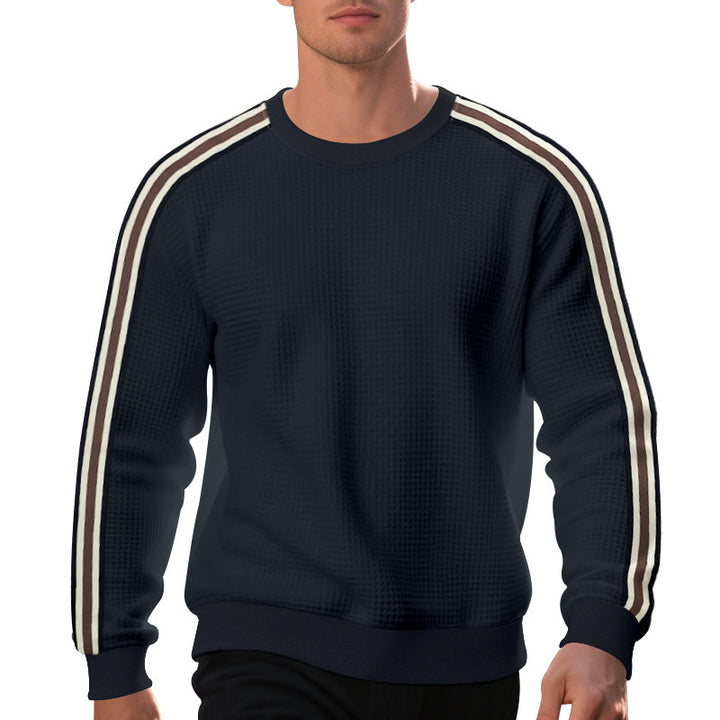 Herren Sweatshirt mit strukturiertem Material und modischen Streifen Drune
