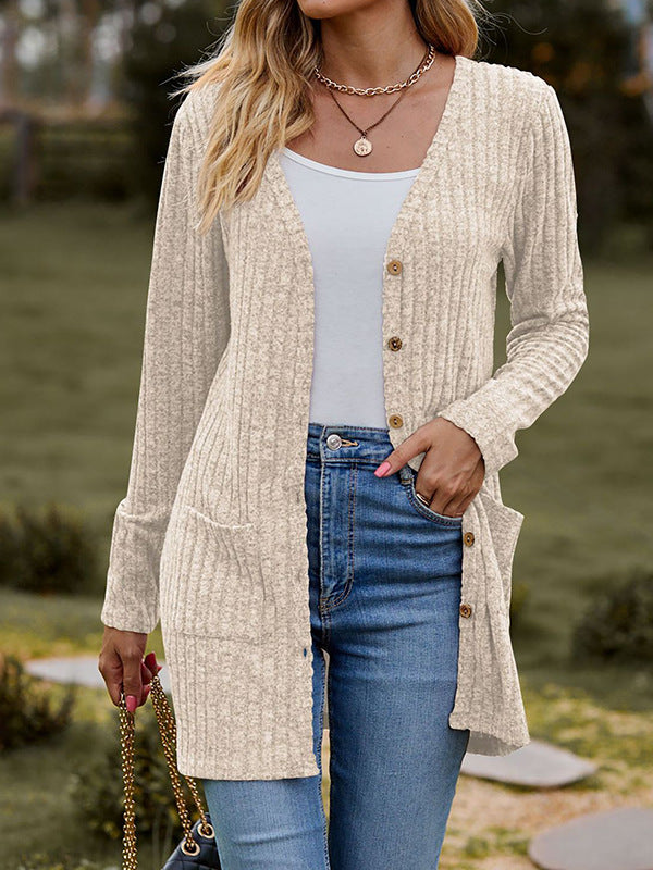 Damen Strickjacke mit strukturiertem Muster und praktischen Taschen Drune