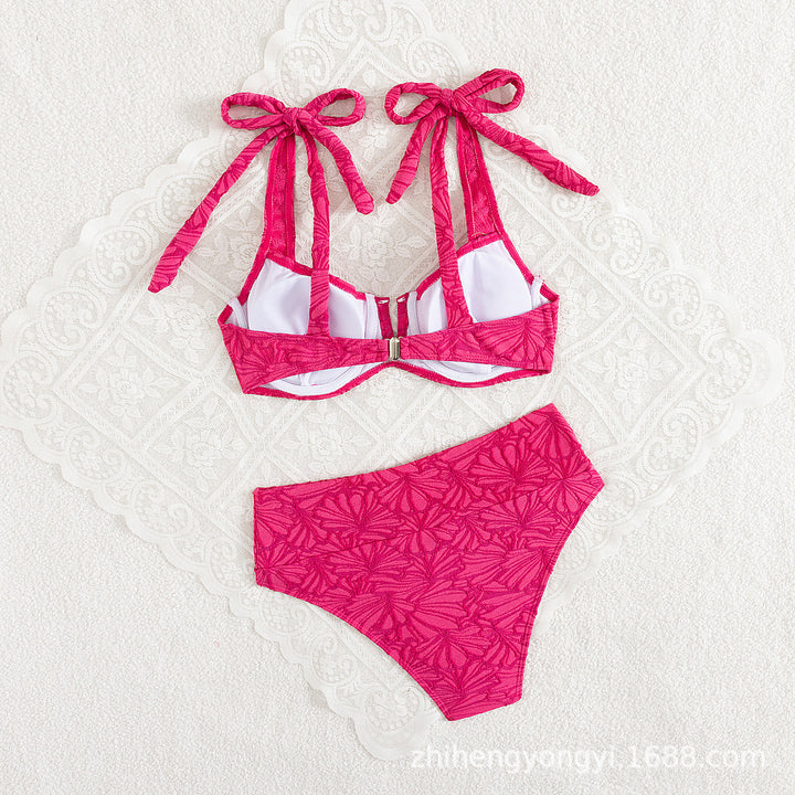 Damen Push-Up Bikini mit verspieltem Schleifen-Design Drune