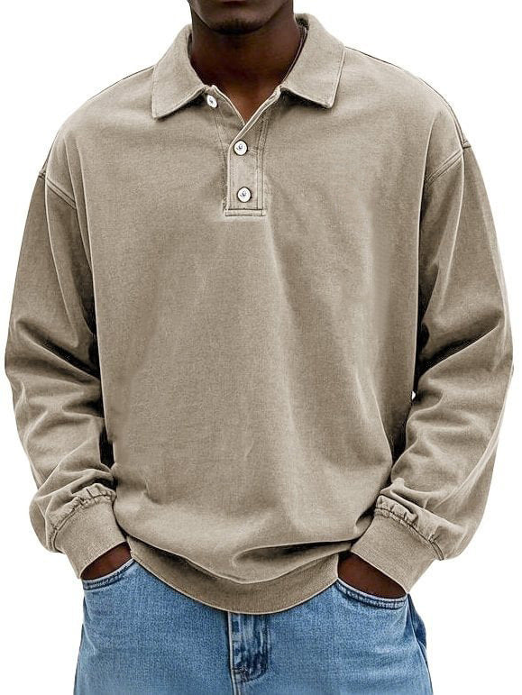 Herren Poloshirt mit Knopfleiste und lässigem Schnitt Drune
