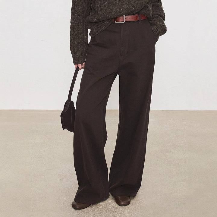 Damen weit geschnittene High-Waist-Culotte Drune