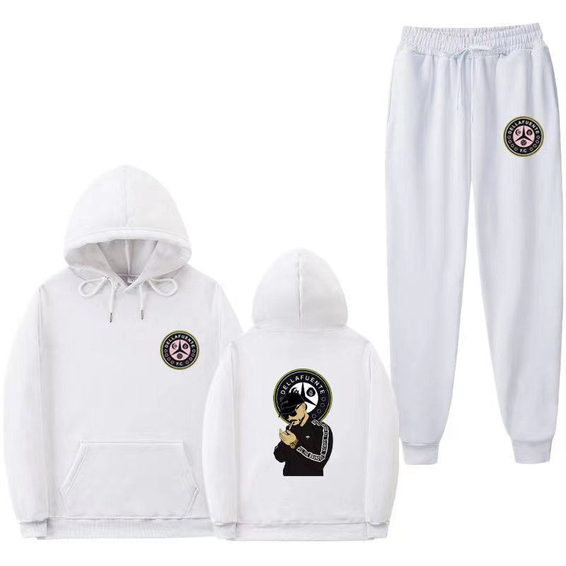 Damen Set aus Kapuzenpullover und Jogginghose mit einzigartigem Druck Drune