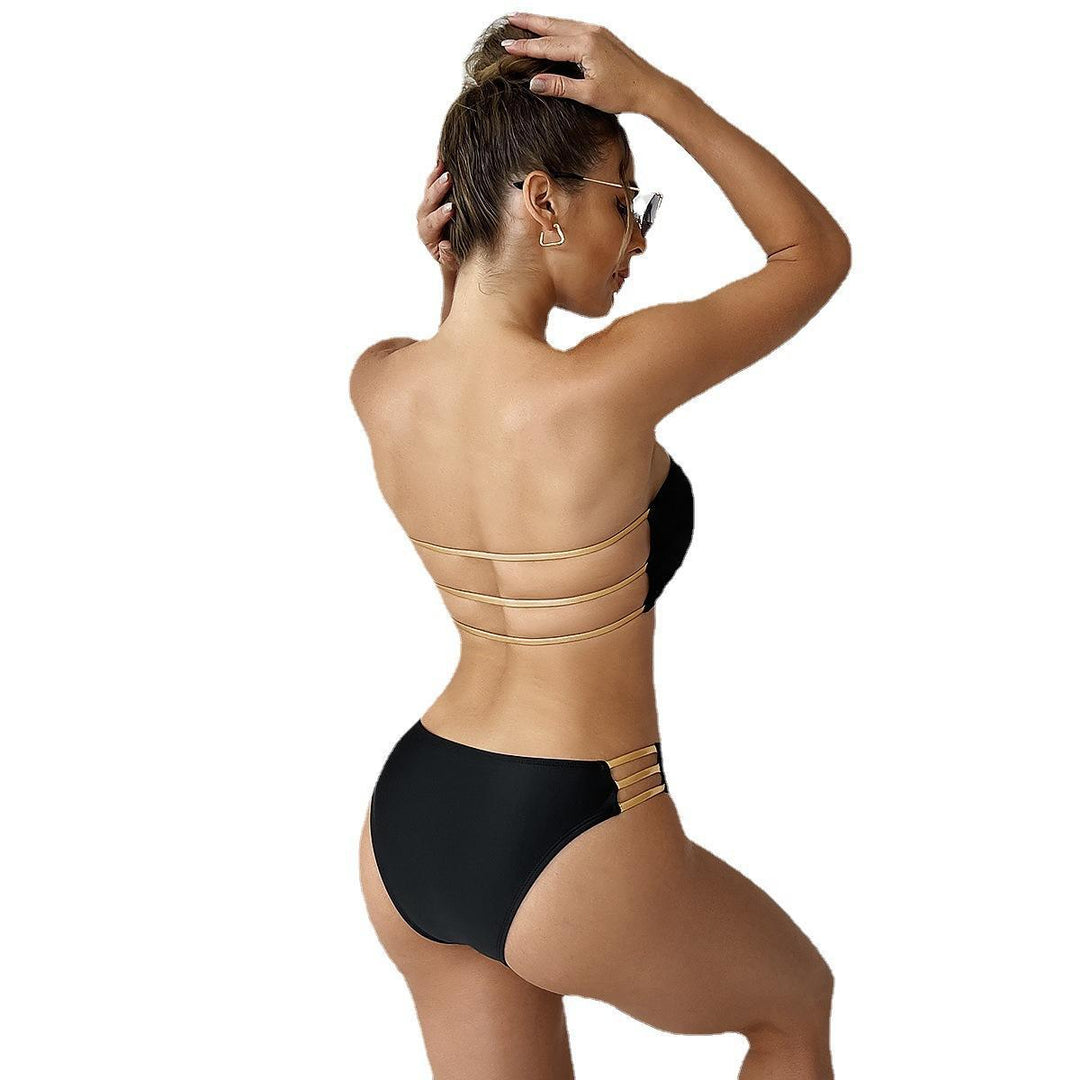 Damen Bandeau-Bikini mit stylischen Cut-Outs Drune