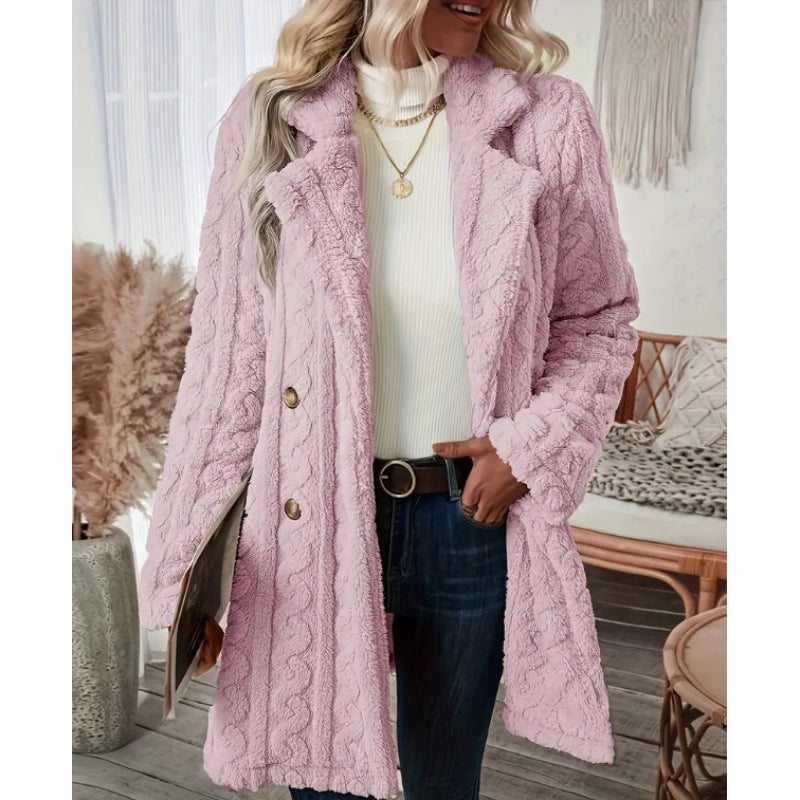 Damen Kuscheliger Strickmantel mit doppelt eingearbeiteten Taschen Drune