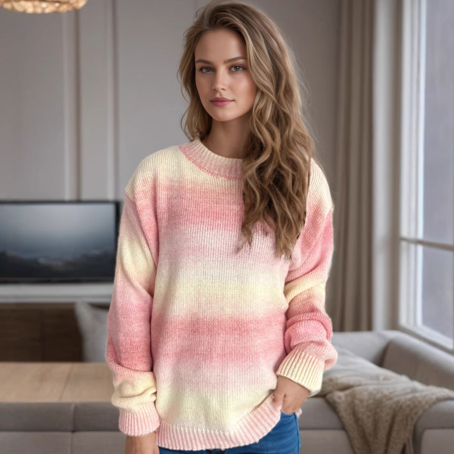 Damen gemütlicher Pullover im modernen Stil Drune