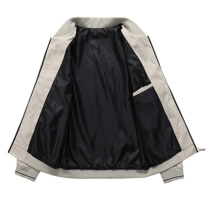Herren modische Bomberjacke mit sportlichem Design und elastischen Bündchen Drune