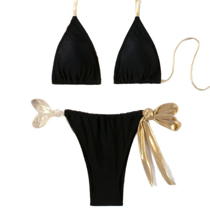 Damen Triangel-Bikini mit glamourösen Banddetails Drune
