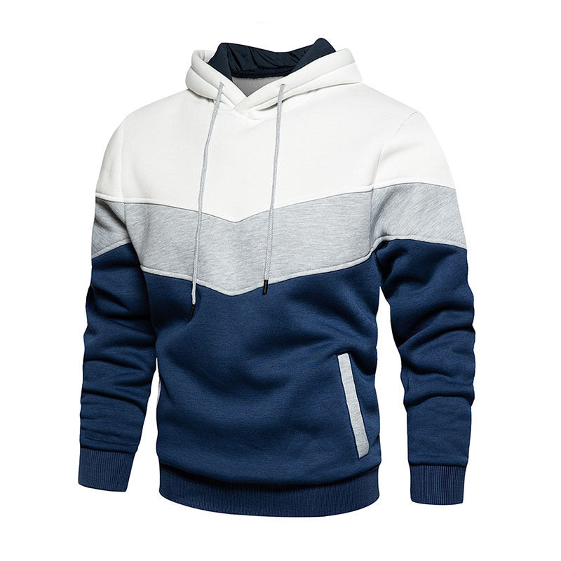 Herren Kapuzenpullover mit kontrastierenden Farbblöcken und weichem Innenfutter Drune